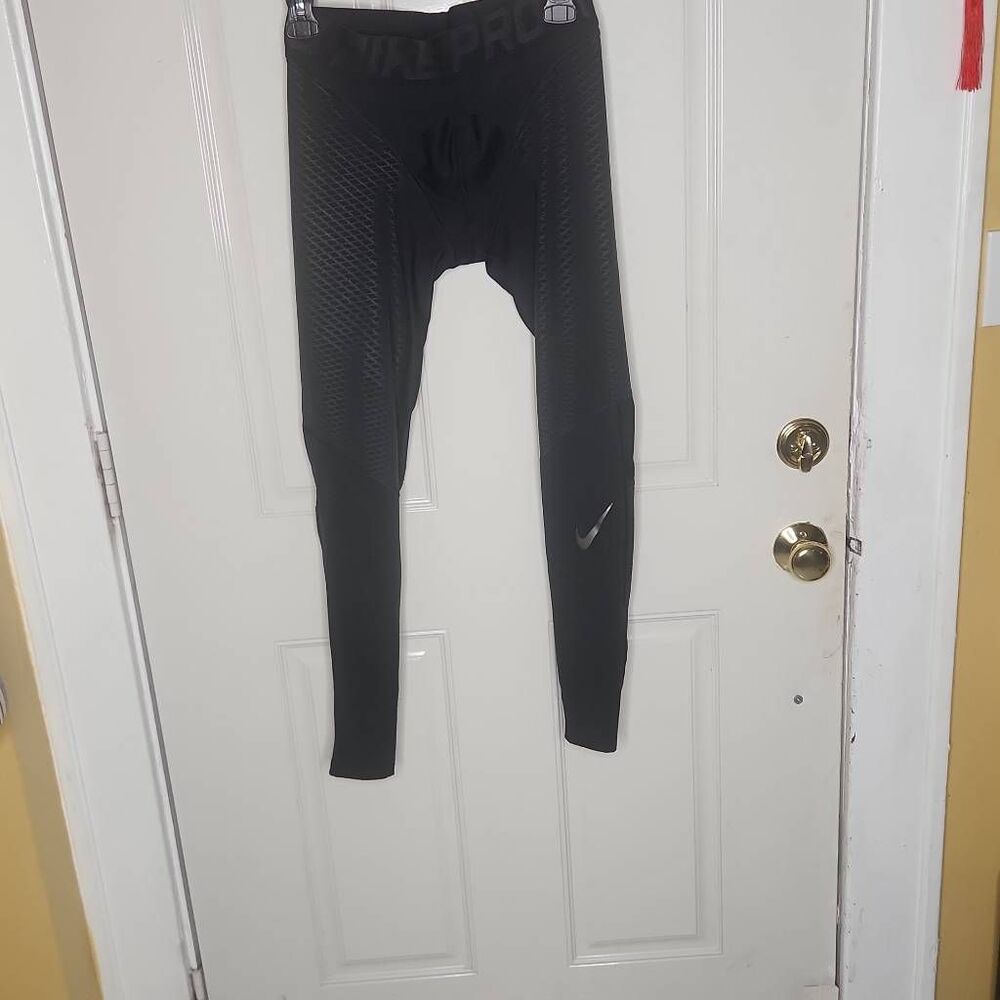 Nike pro zonal strength compression black tights men's size M